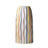 Colorful striped vase on a beige background
