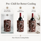 Vellaro Ribbed Natural Marble Bottle Chiller