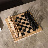Natural Stone Chess Set - Carved Marble