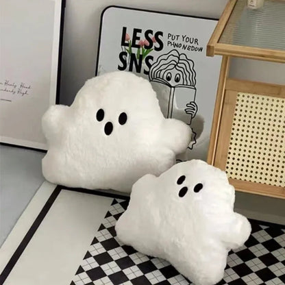 Cartoon Ghost Pillow – Soft Plush Halloween Accent