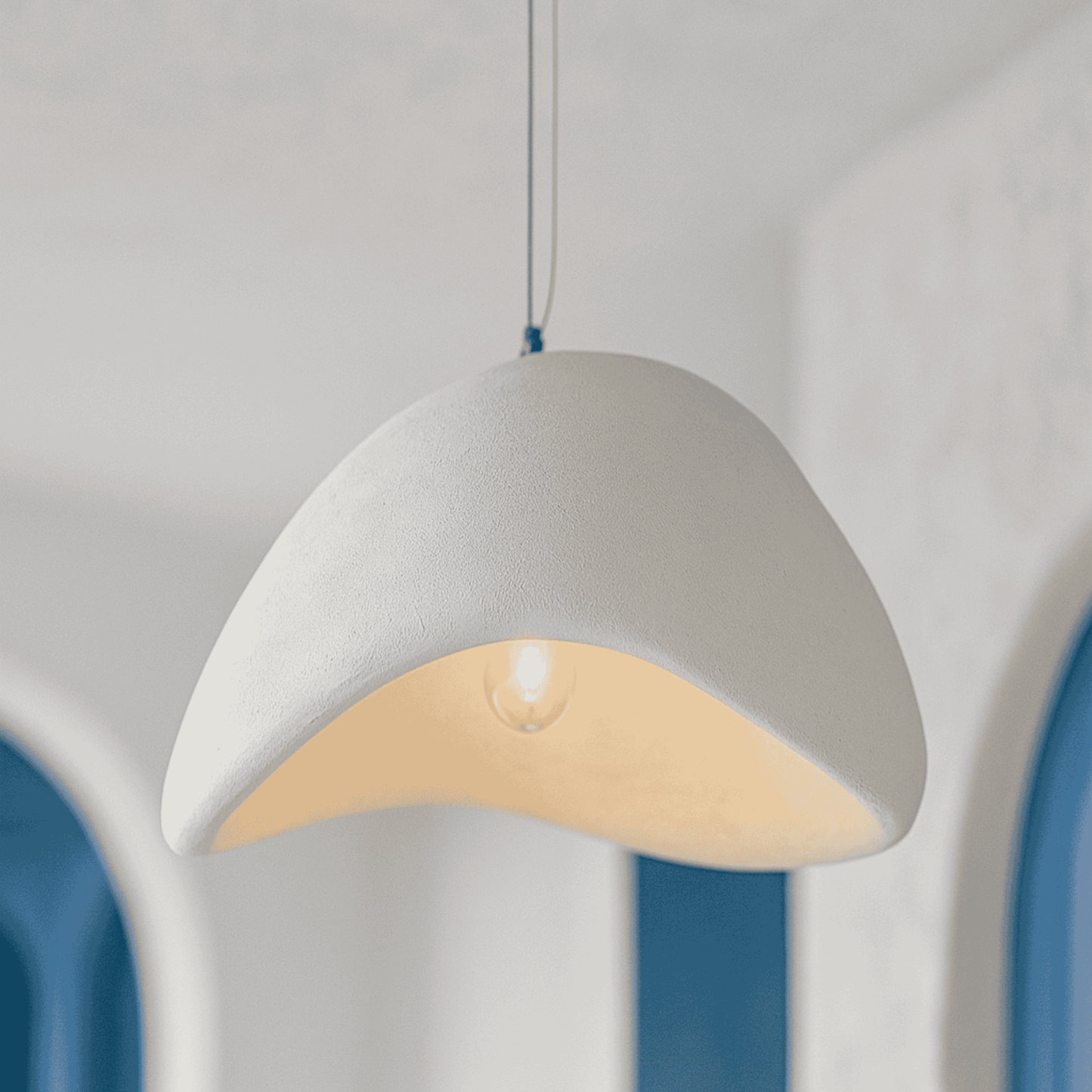 Close look at the  Santorini Serenity Chandelier Pendant Light in Greek Villa 