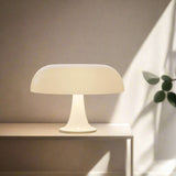 White table lamp in modern living room