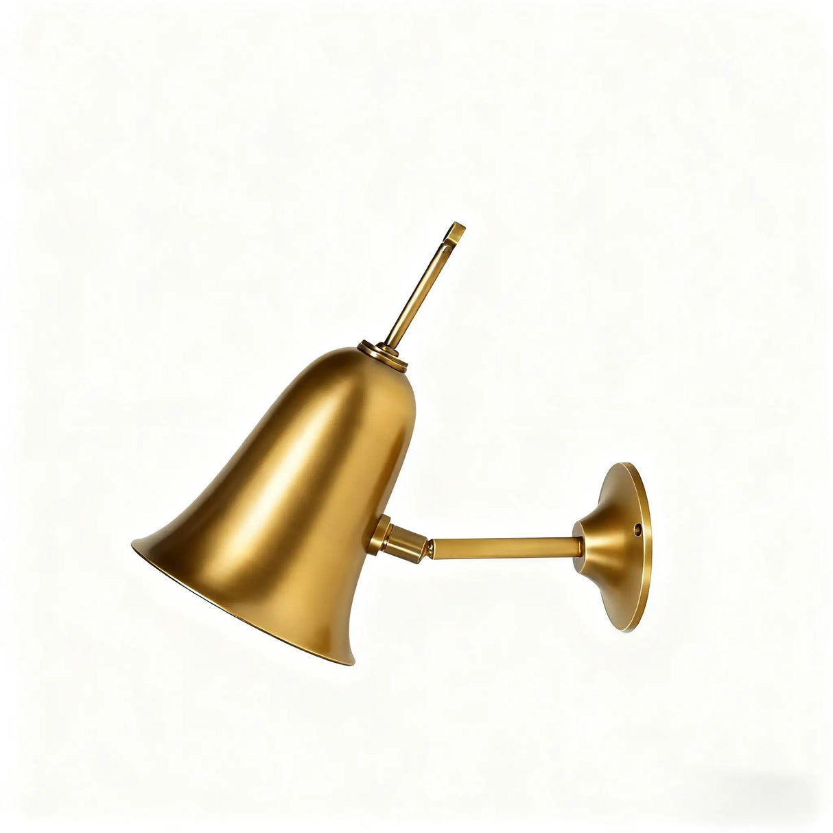 Gold wall lamp on a white background