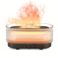 A diffuser with a warm glow on a white background