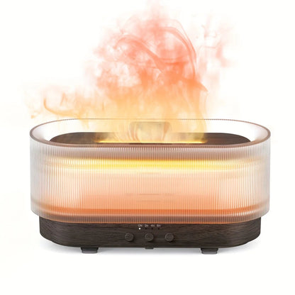 A diffuser with a warm glow on a white background