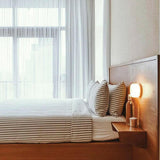 Stylish Modern LED Wall Sconce Amber Smoke Grey bedside lamp enhances any living room, bedroom, or bathroom decor.