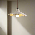 Lotus chandelier with dimensions and material details on a beige background