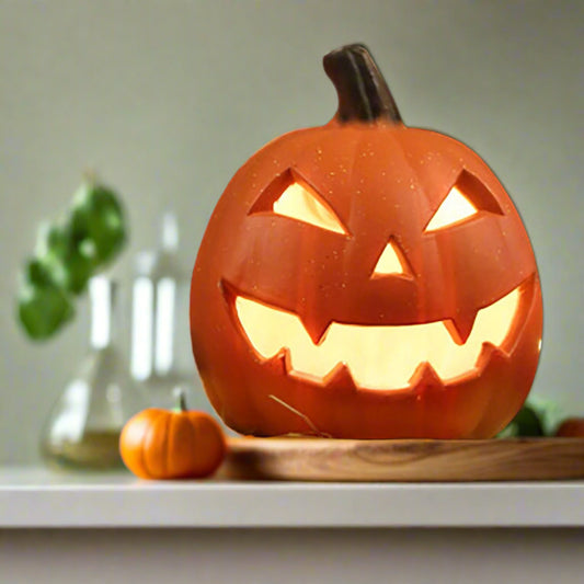 LumoJack Hollow Pumpkin Lantern – Indoor & Outdoor Halloween Light-Up