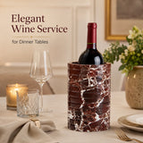 Vellaro Ribbed Natural Marble Bottle Chiller