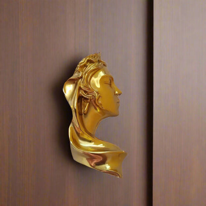 Brass Couple Portrait Handle