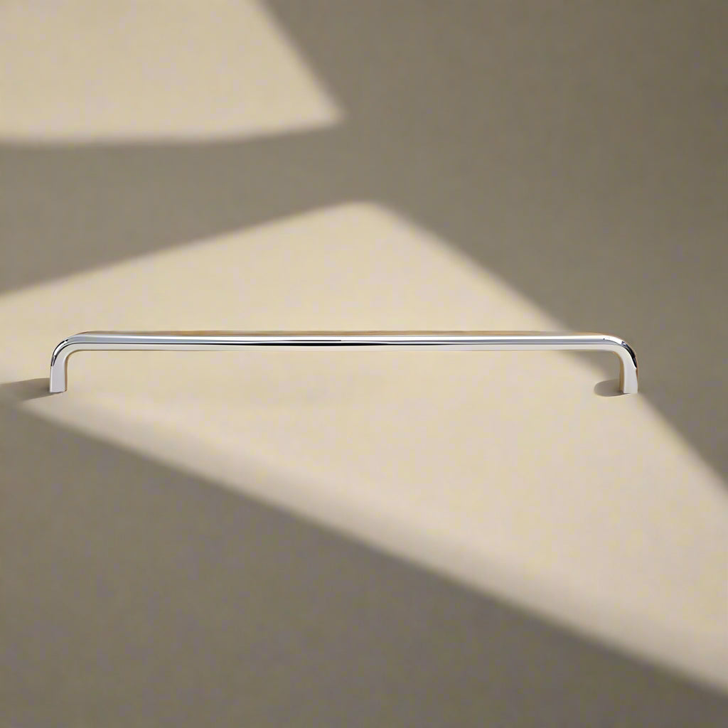 Metal handle 32cm on a white background