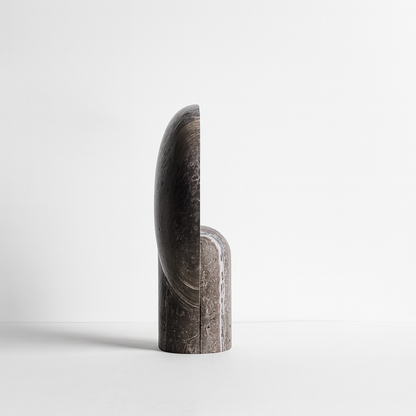 Decorative stone sculpture on a white background