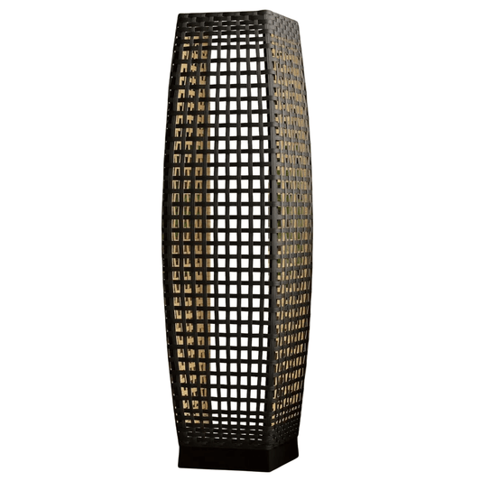 Decorative vase with geometric pattern on a white background