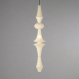 White pendant light fixture on a white background
