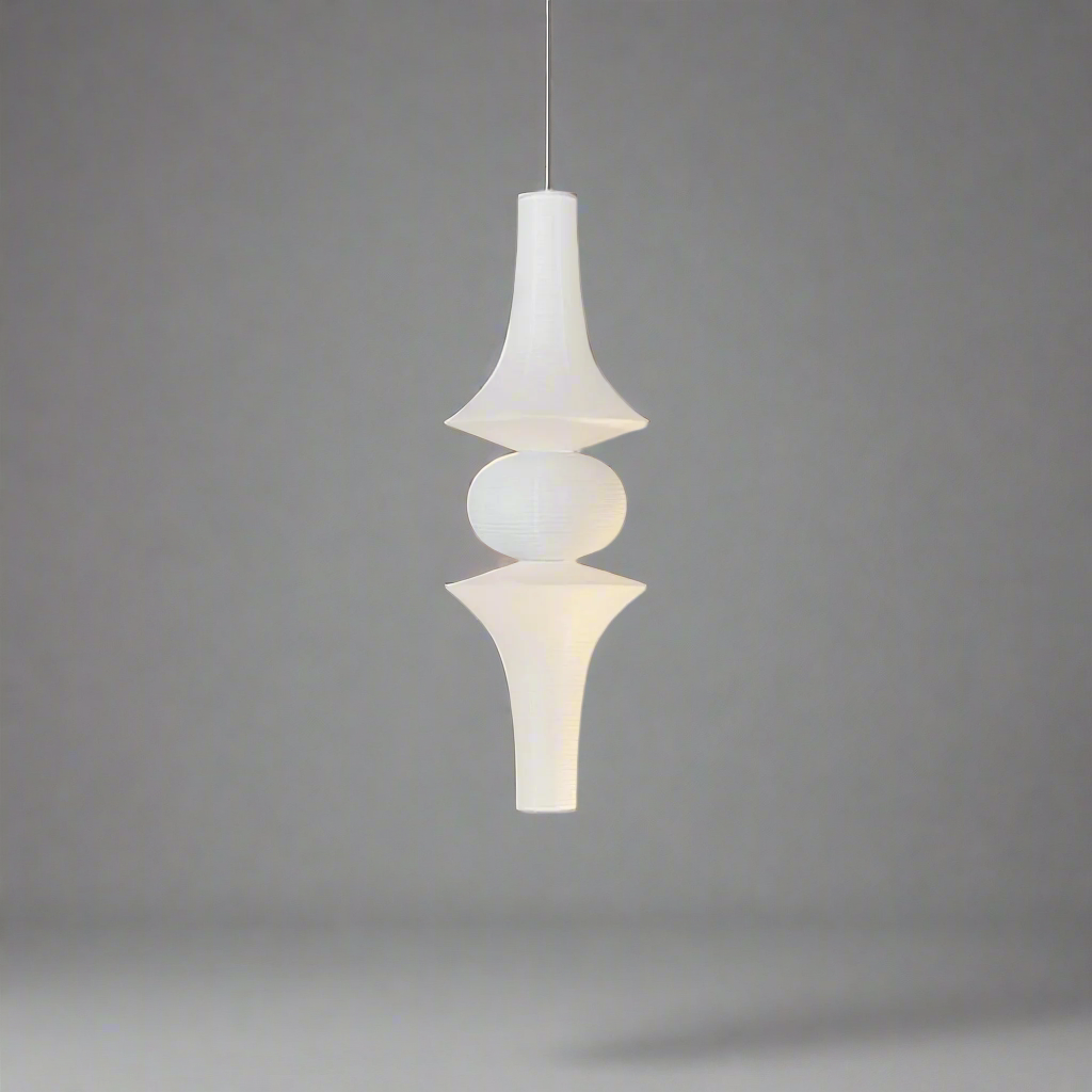 White pendant lamp on a white background