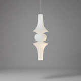 White pendant lamp on a white background