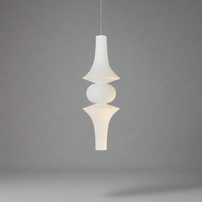 White pendant lamp on a white background