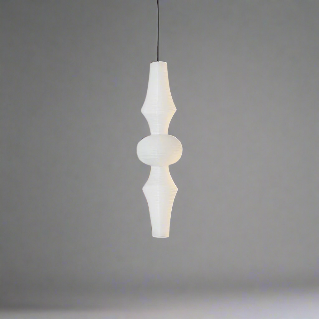 White pendant lamp on a white background