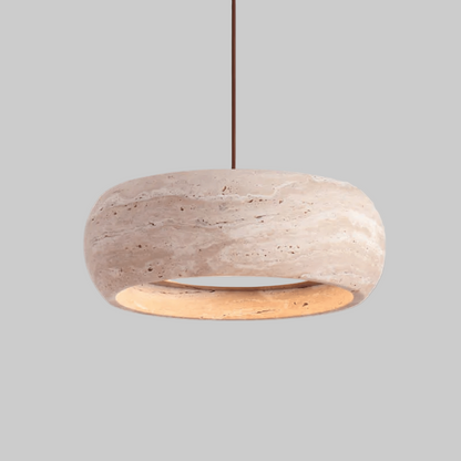 Concrete pendant light on a white background