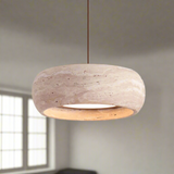 Concrete pendant light on a white background