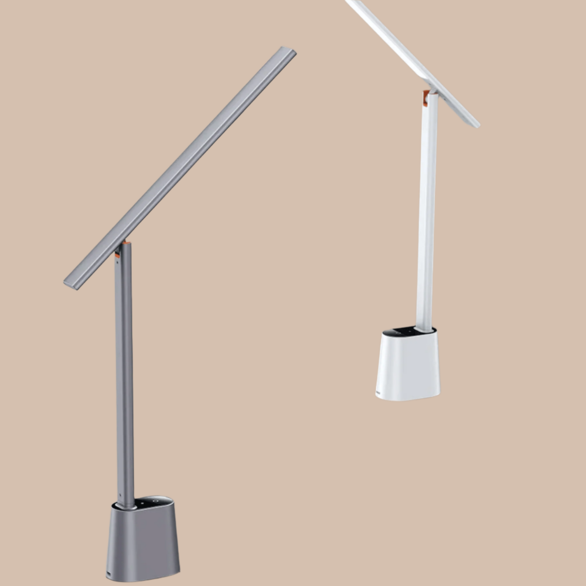 Modern bathroom faucet with a sleek design on a gray background