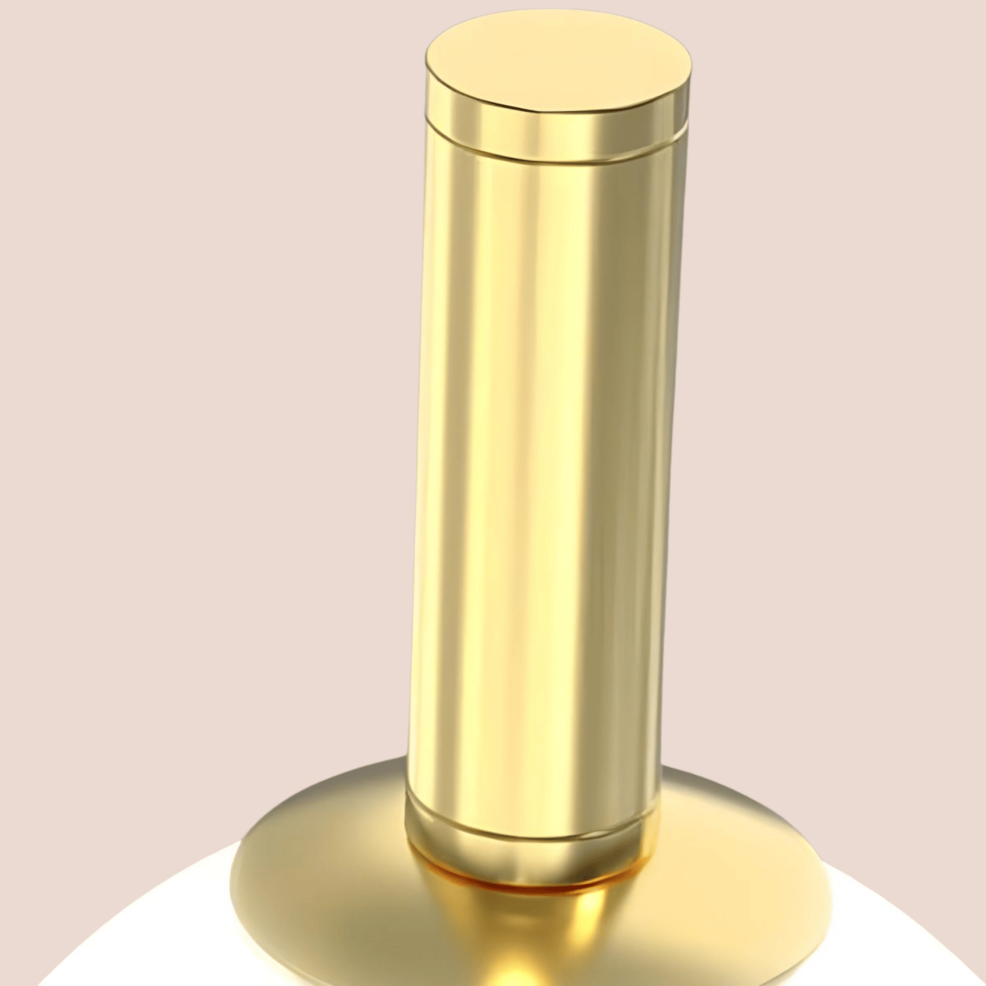 Close look at gold lamp head material 