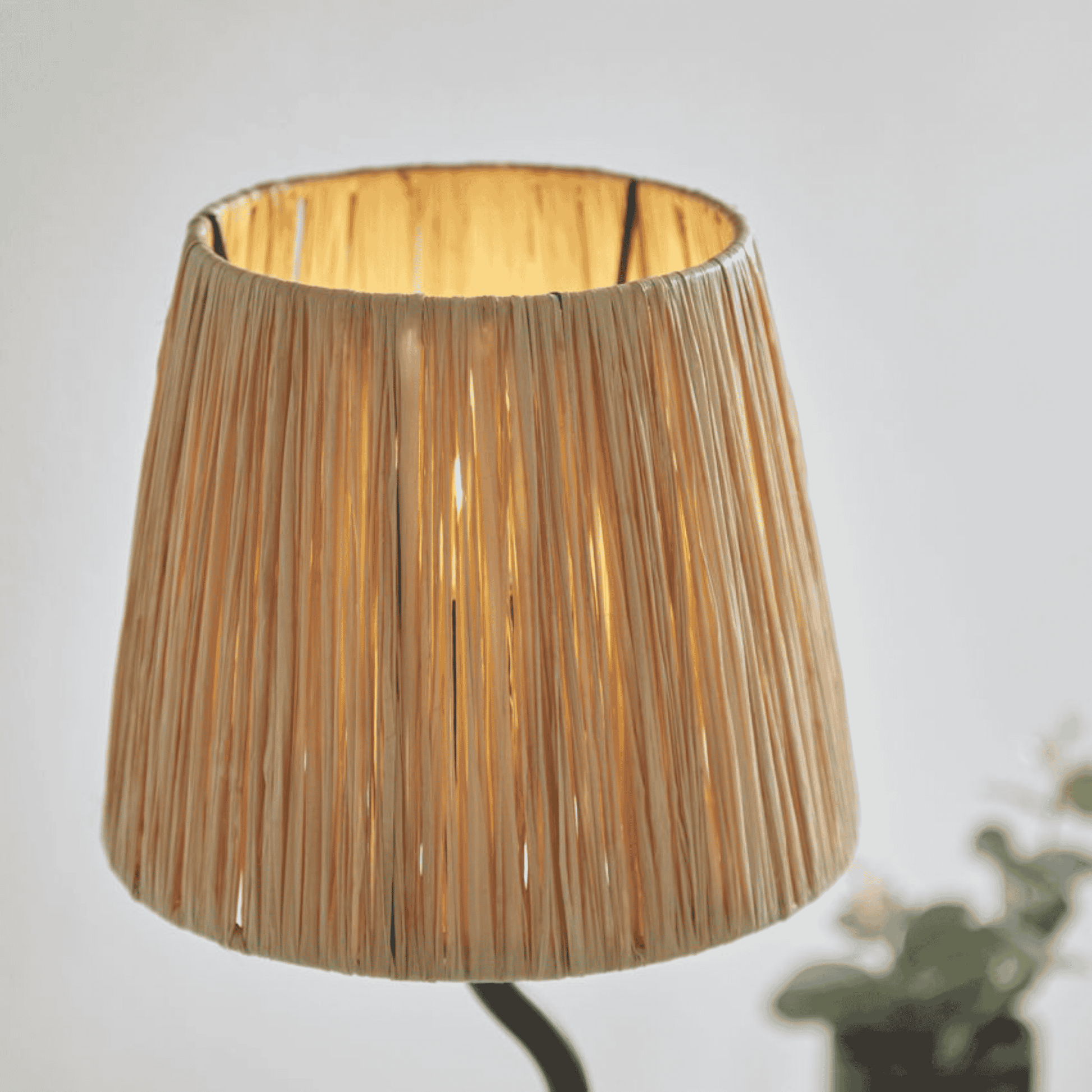 Textured brown lampshade on a white background
