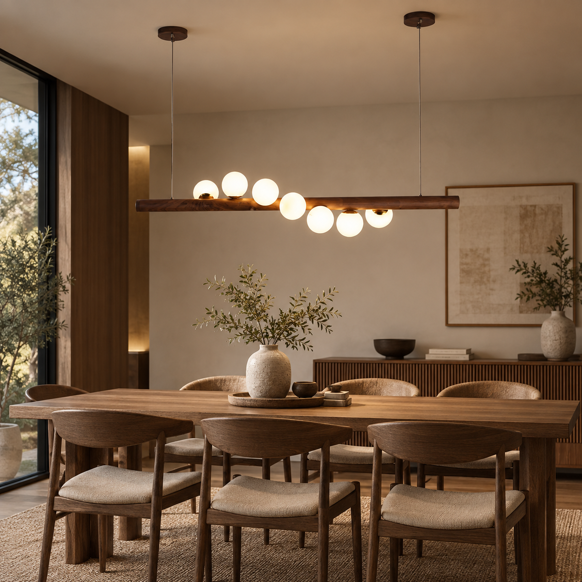 Walden Wood Globe Linear Pendant