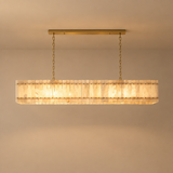 American Natural Alabaster and Brass Lighting – Rectangular 100cm – premium beige background
