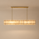 American Natural Alabaster and Brass Lighting – Rectangular 180cm – premium beige background