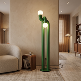 Arden Arc LED Floor Lamp – Green – Boutique Hotel Reading Lounge