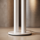Arden Arc LED Floor Lamp – White – Base and Tubular Body Close-Up