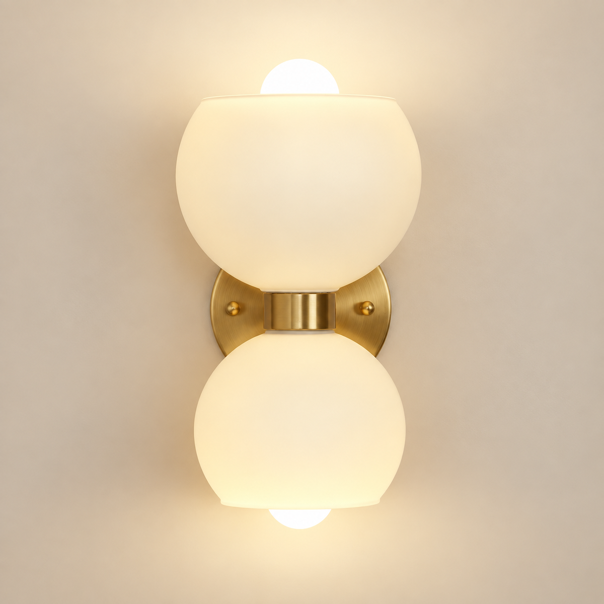 Virelle Double Globe Glass Wall Light