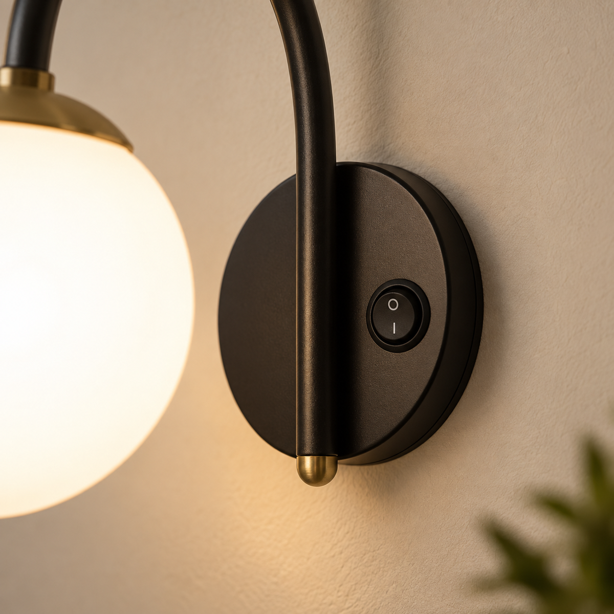 Arcella Swing Arm Globe Wall Light