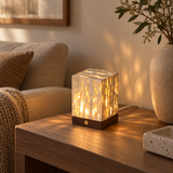 Caelia Travertine Cube Night Light