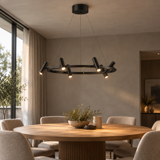 Norellis Adjustable Ring LED Chandelier