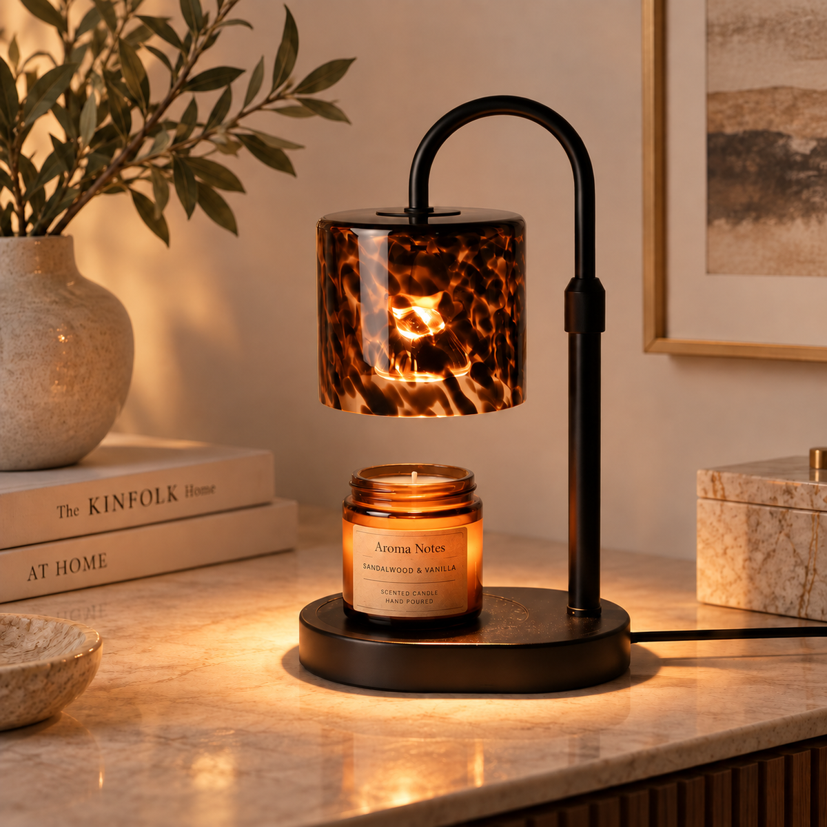 Tessera Glass Candle Warmer Lamp