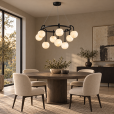 Alvara Round Alabaster Chandelier