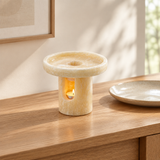 corn beige Natural Stone Tealight Aroma Diffuser Marble Wax Warmer Essential Oil Vaporizer Random Vein Desktop Jewelry Decor High Grade — lifestyle photograph