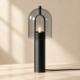 smoke glass table lamp Postmodern Personality Floor Lamps Nordic Minimalist Creative Table Lights Living Room Bedroom Nightstand High End LED Luminaire — close photograph