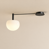 single head Minimalist Linear Ceiling Light Modern Spider Lamp Glass Shade for Bedroom Study Living Room Office Villa Indoor Home Lighting — premium background photograph