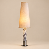 B tall Spain Iron Base Cylindrical Marble LED E27 Table Lamp Parchment Lampshade Moden Living Room Bedroom Restaurant Office Desk Light — premium background photograph