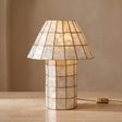 Baskoraa shell mushroom table lamp close-up detail