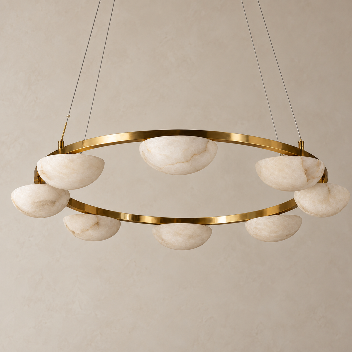 Novara Round Alabaster Chandelier