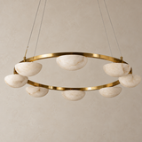 Novara Round Alabaster Chandelier