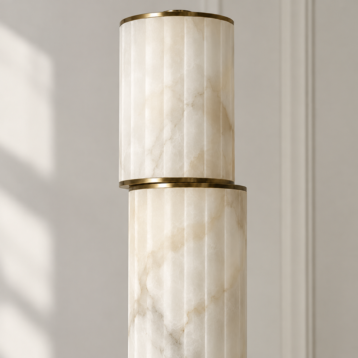 Orvella Alabaster Column Floor Lamp