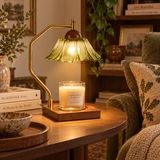 Florena Green Glass Candle Warmer Lamp