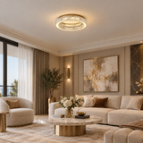 Calista Crystal Halo Ceiling Light