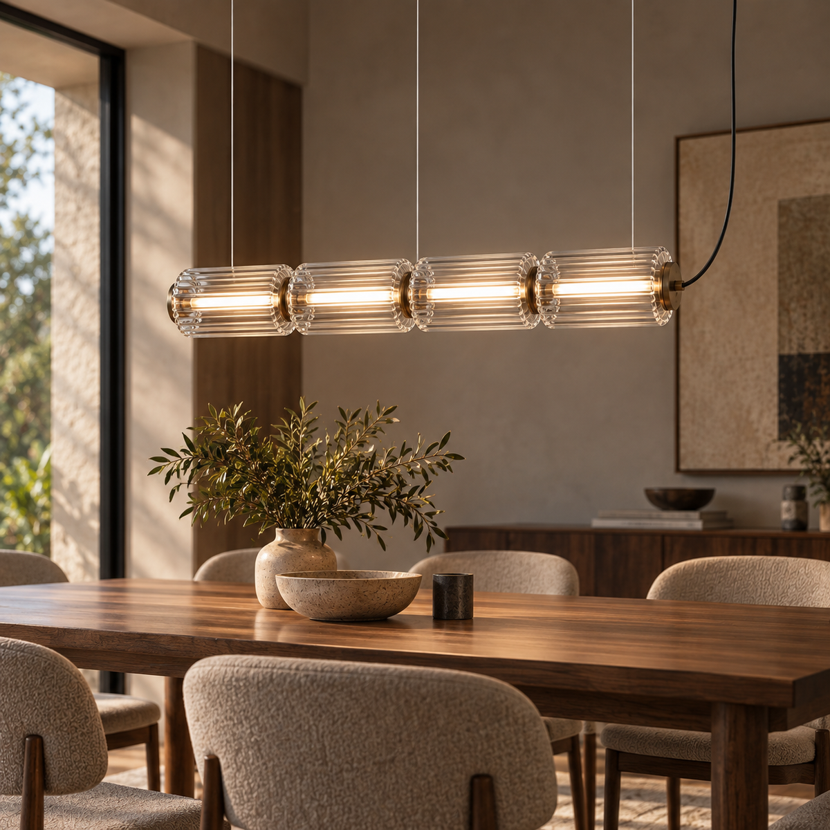 Astra Linear Glass Pendant Light