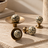 Orba Stone & Brass Cabinet Handles & Knobs